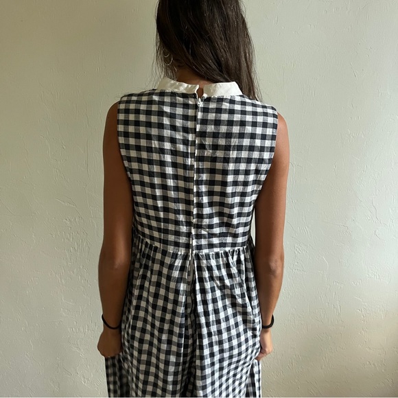 Vintage I.MAGNIN 1960s/1970s Gingham Checkered Wide Leg Jumpsuit - Picture 6 of 10